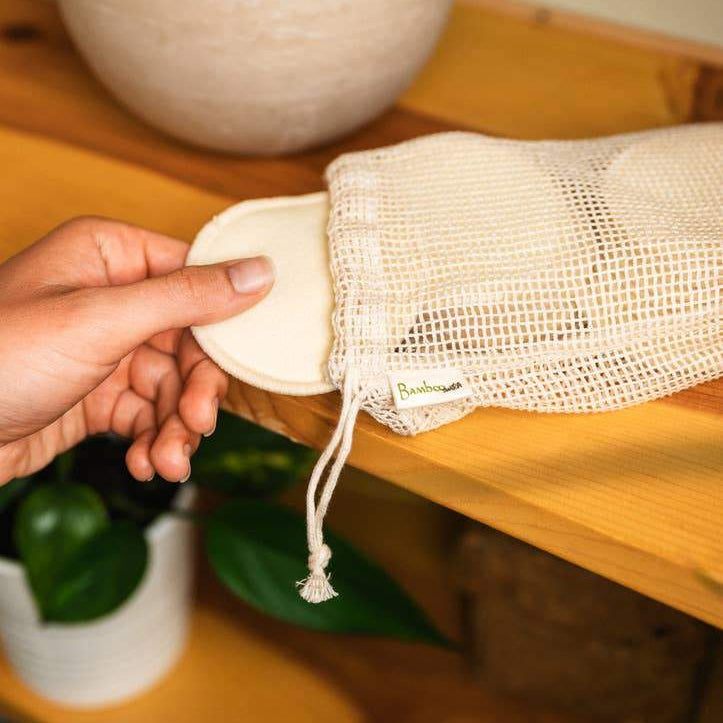 Hemp Facial Rounds in Organic cotton bag 