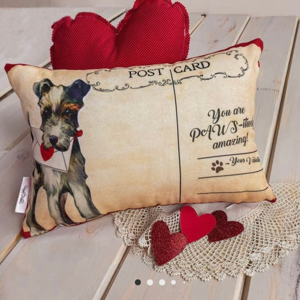 Valentine Postcard Pillow