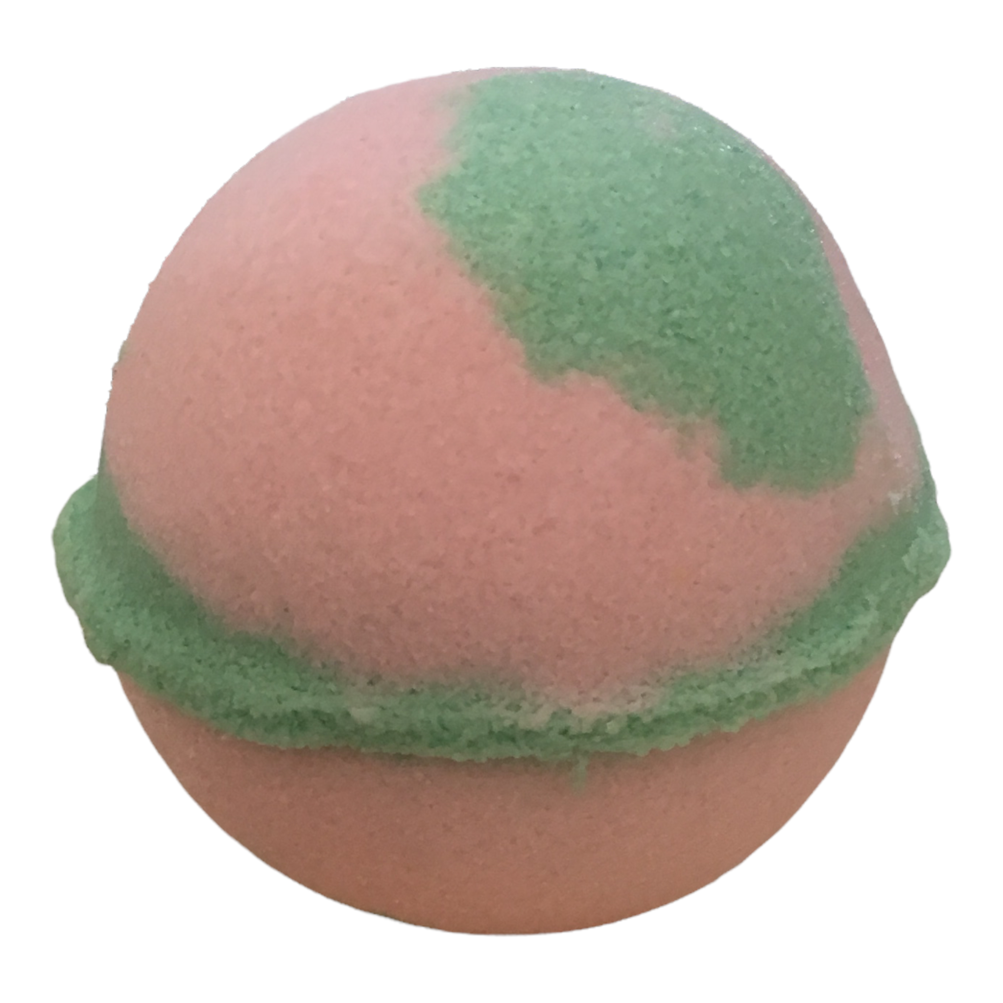 Valley in Bloom pink and green colored bath bomb