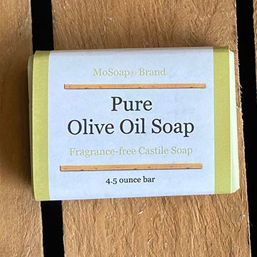 Packaging for MoSoap's Olive Oil Soap 